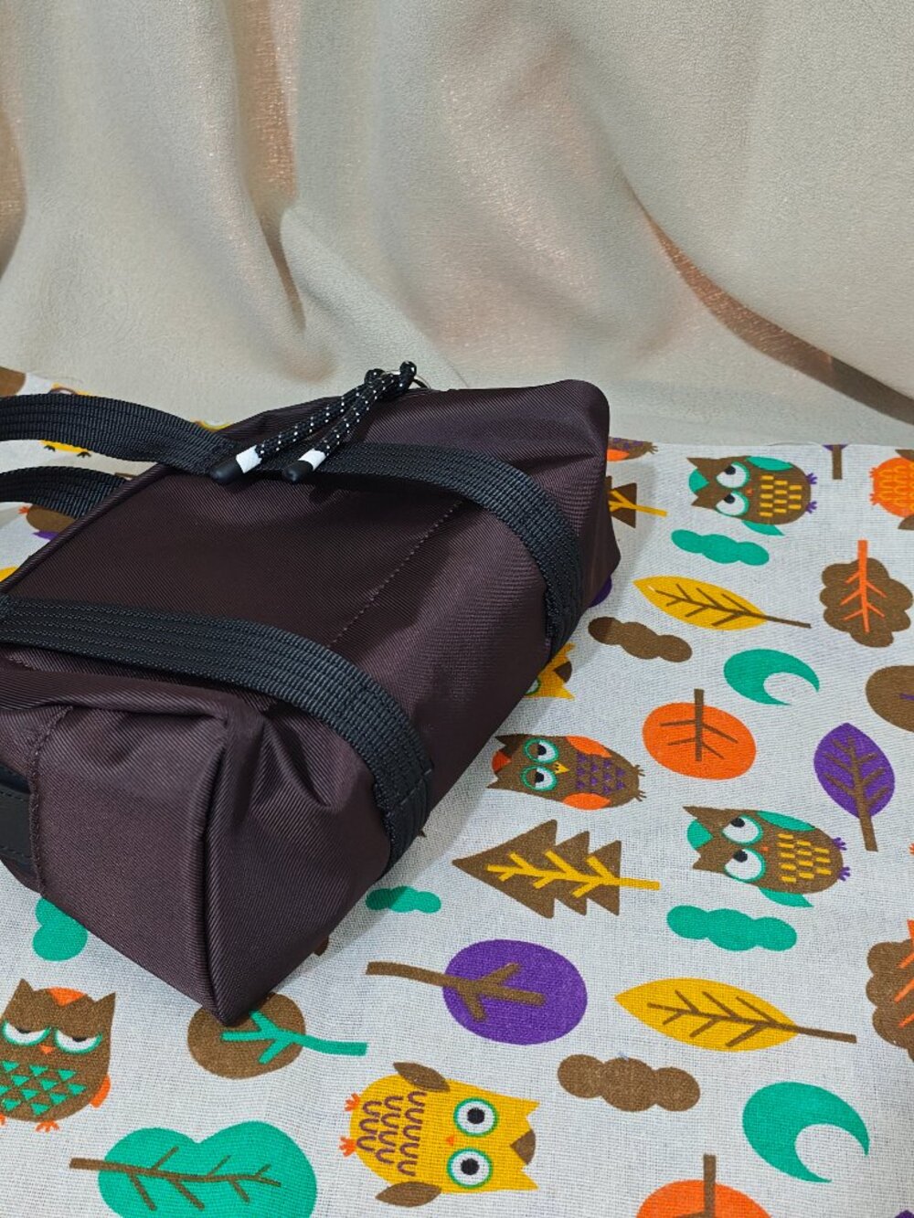 Longchamp Brown Nylon Mini Handbag with Detachable Strap - Picture 5 of 9